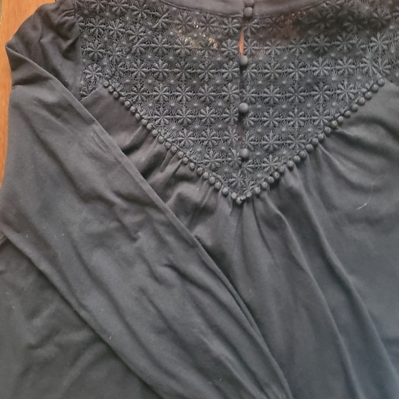 NWT Fat Face Black Peasant Blouse L - Picture 3 of 5